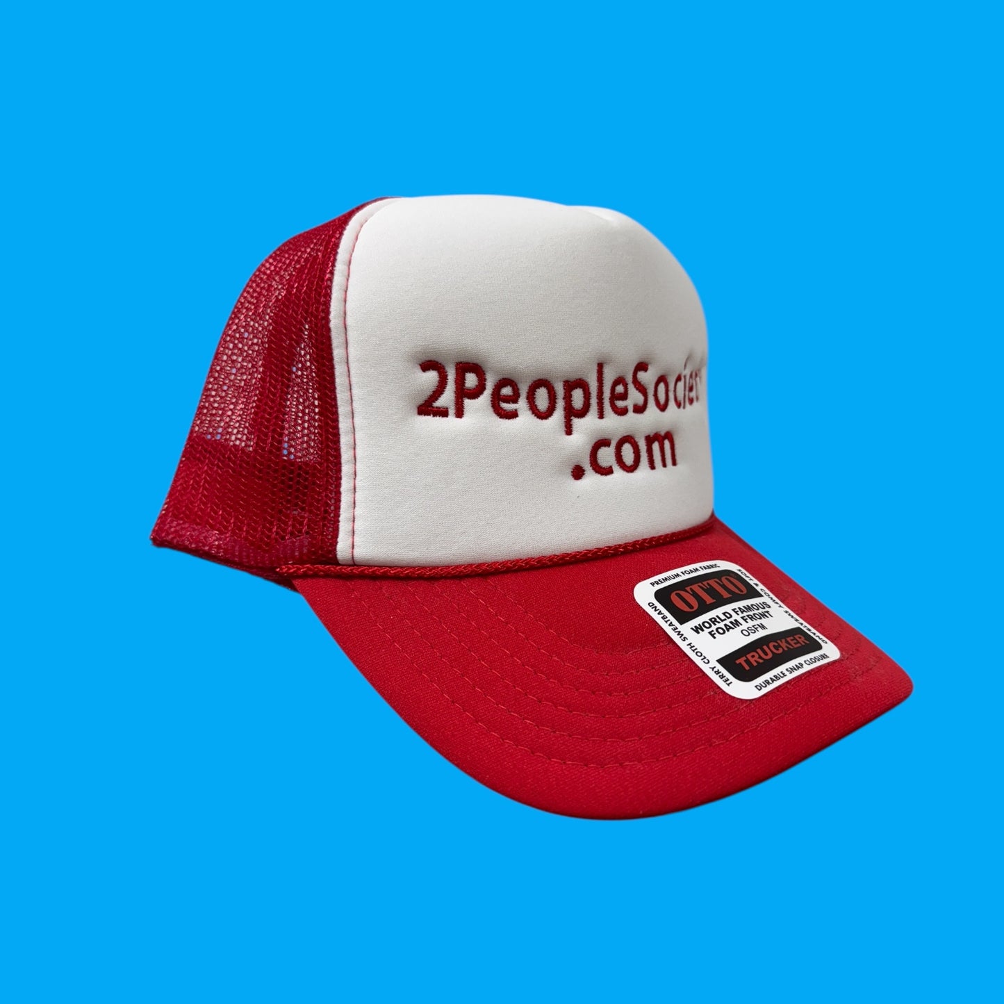 Custom trucker hat with your website