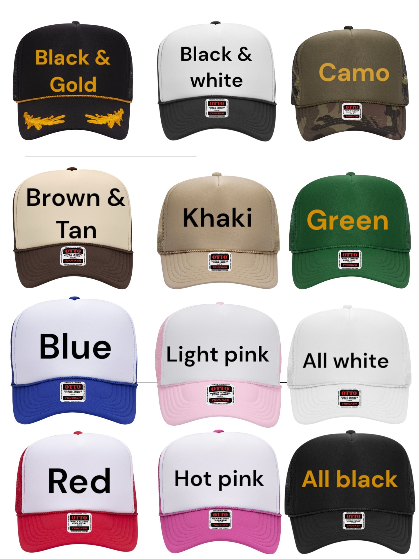 Custom trucker hat with your text