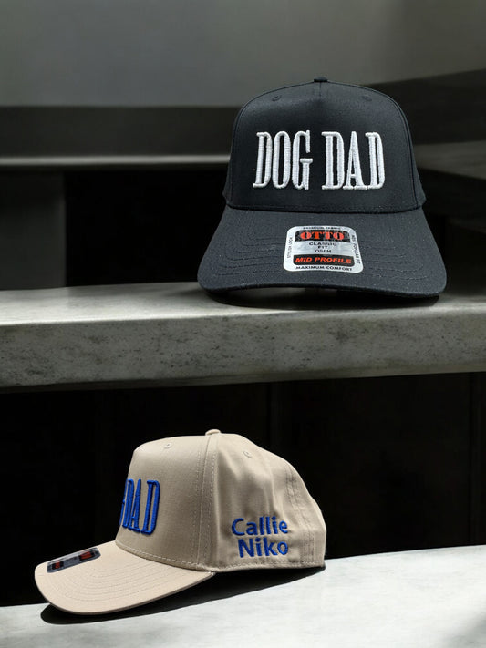 Dog Dad hat with side embroidery
