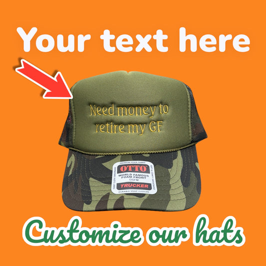 Custom trucker hat with your text